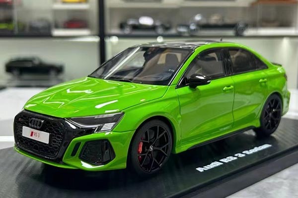 2022 Audi RS 3 Sedan Resin Model 1:18 Scale Green