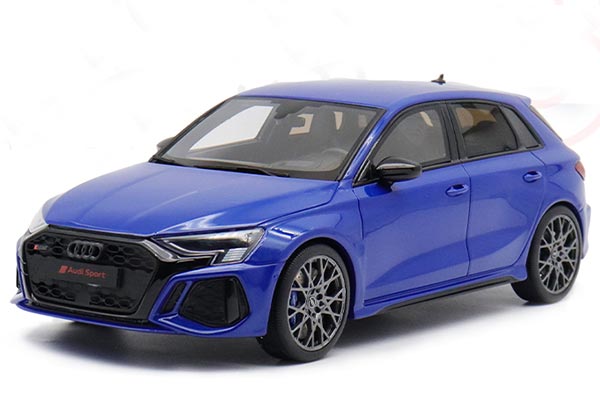 2022 Audi RS 3 Sportback Resin Model 1:18 Scale Blue