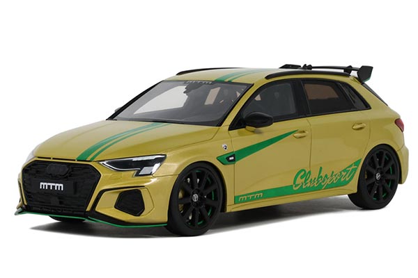 2022 Audi S3 Sportback MTM Resin Car Model 1:18 Scale Yellow