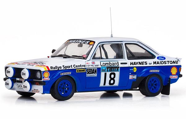 Ford Escort RS1800 NO.18 Racing Car Diecast Model 1:18 Blue