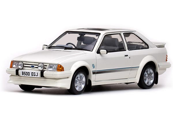 1984 Ford Escort RS Turbo Diecast Car Model 1:18 Scale White