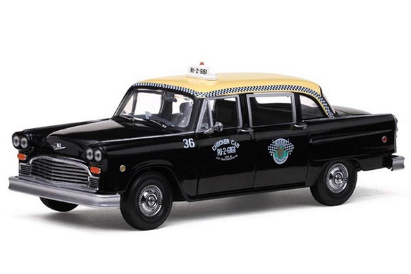 1981 Checker A11 Diecast Car Model 1:18 Scale Black