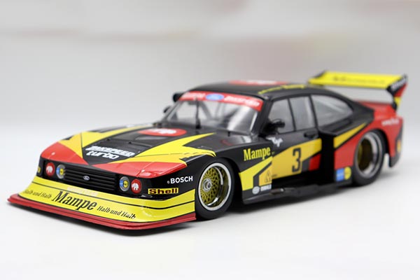 1979 Ford Capri Turbo Gruppe 5 Diecast Model 1:18 Black-Yellow