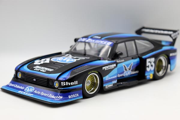 1980 Ford Capri Turbo Gruppe 5 Diecast Model 1:18 Black-Blue