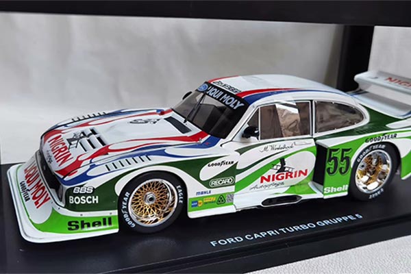 1982 Ford Capri Turbo Gruppe 5 Diecast Model 1:18 White-Green