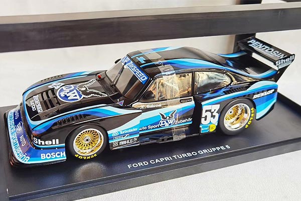 1981 Ford Capri Turbo Gruppe 5 Diecast Model 1:18 Black-Blue