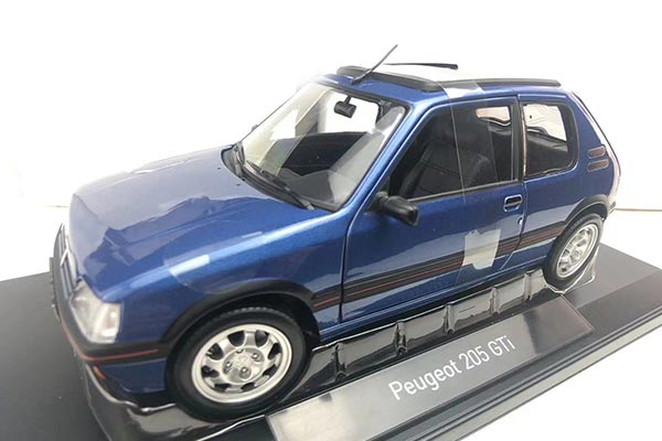 1991 Peugeot 205 GTI Diecast Car Model 1:18 Scale Blue