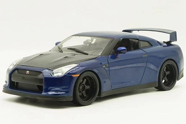 Nissan GT-R R35 Sports Car Diecast Model 1:18 Scale Blue