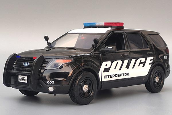 2015 Ford Explorer SUV Diecast Model Police 1:18 Scale Black