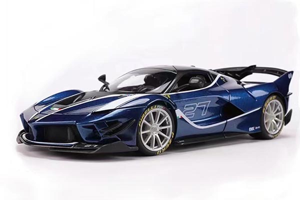 Ferrari FXX-K EVO Diecast Racing Car Model 1:18 Scale Blue NO.27