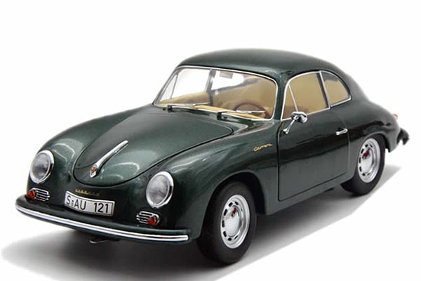 Porsche 356 Coupe Diecast Car Model 1:18 Scale Dark Green