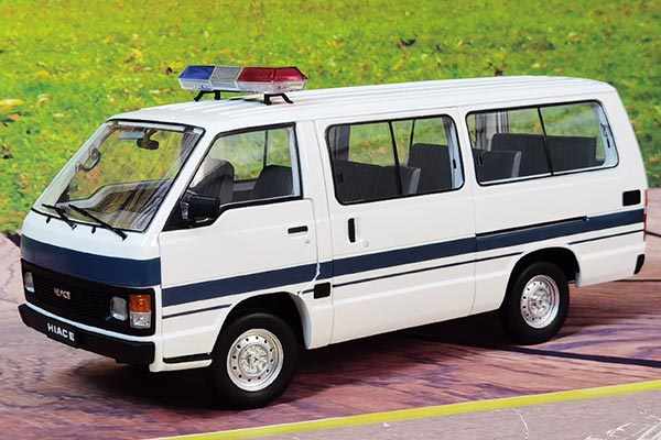 Toyota Hiace H50 Van Diecast Model Police 1:18 Scale White