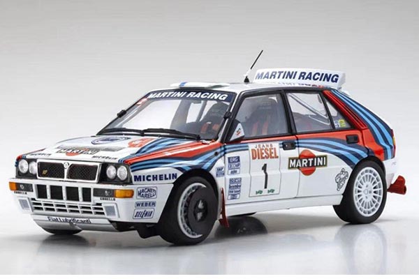 1993 Lancia Delta HF Integrale Diecast Model 1:18 Scale White