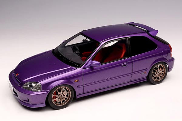 Honda Civic Type R EK9 Diecast Model 1:18 Scale Purple