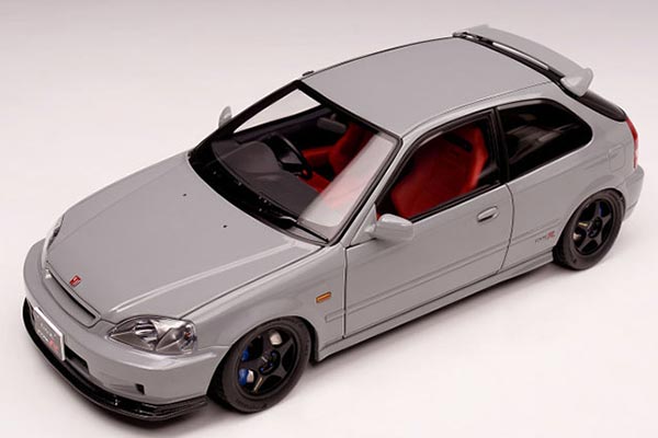 Honda Civic Type R EK9 Diecast Model 1:18 Scale Gray