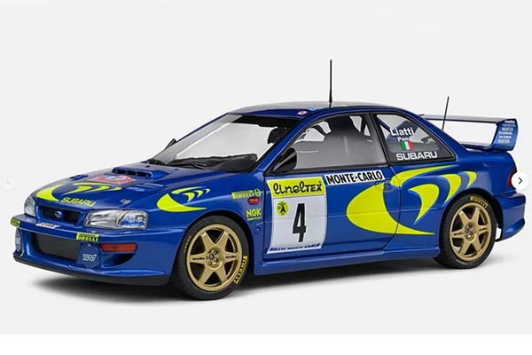 1997 Subaru Impreza 22B Diecast Car Model 1:18 Scale NO.4 Blue