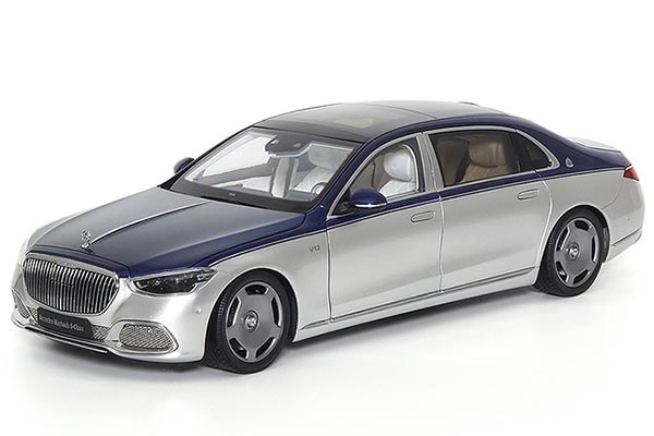 2021 Mercedes Maybach S-Class Diecast Model 1:18 Blue-Silver