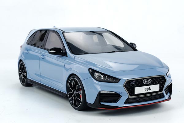 2017 Hyundai i30 N Resin Car Model 1:18 Scale Blue