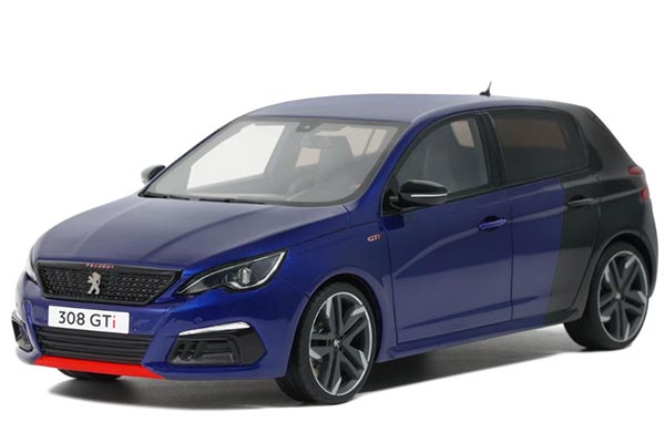 2018 Peugeot 308 GTi Resin Car Model 1:18 Scale Deep Blue