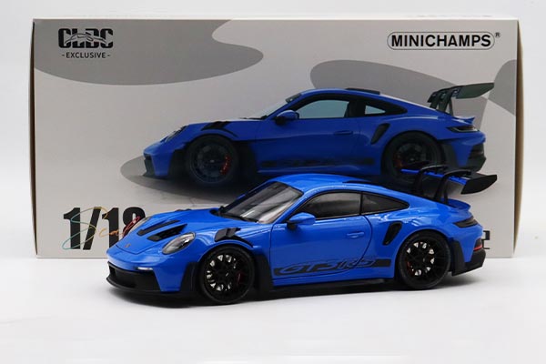 2022 Porsche 911 GT3 RS Diecast Car Model 1:18 Scale Blue