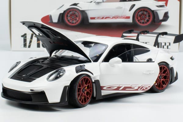 2022 Porsche 911 GT3 RS Diecast Car Model 1:18 Scale White