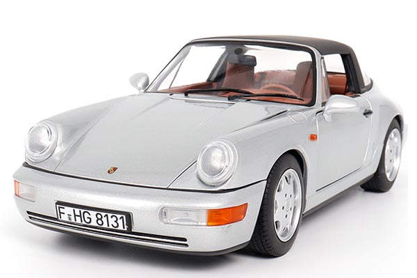 Porsche 911 Carrera 4 Targa Diecast Model 1:18 Scale Silver