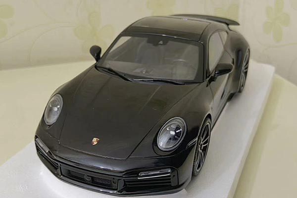 Porsche 911 (992) Turbo S Diecast Car Model 1:18 Scale Black