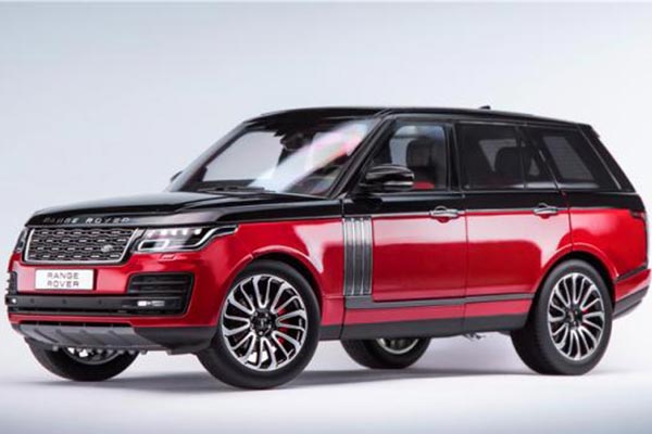 2019 Land Rover Range Rover SUV Diecast Model 1:18 Red-Black