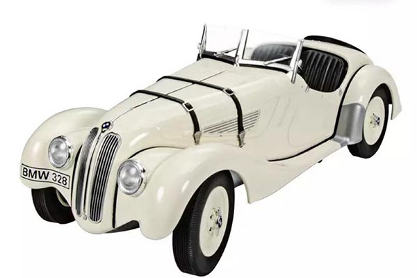 1936 BMW 328 Roadster Diecast Car Model 1:18 Scale White