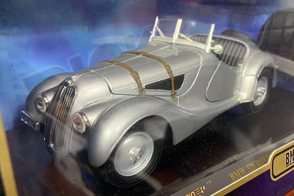 1936 BMW 328 Roadster Diecast Car Model 1:18 Scale Silver