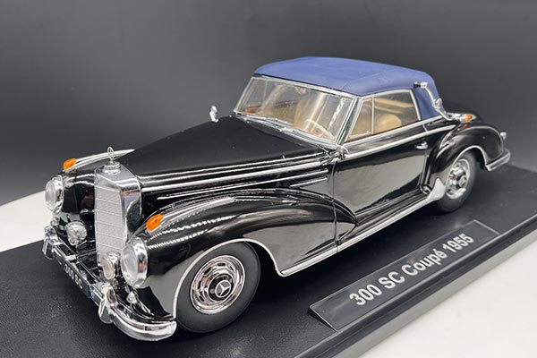 1955 Mercedes-Benz 300 SC Coupe Diecast Car Model 1:18 Black