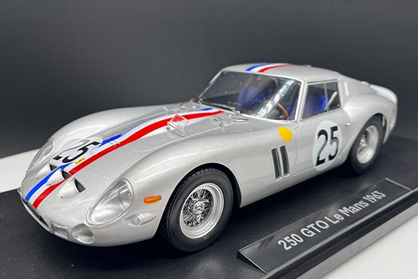 1963 Ferrari 250 GTO Le Mans Diecast Model 1:18 Scale Silver