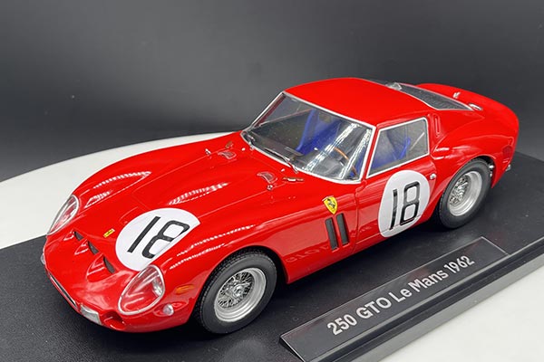 1962 Ferrari 250 GTO Le Mans Diecast Model Red 1:18 Scale