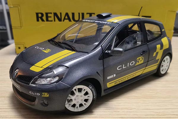 Renault Clio R3 Sport Diecast Car Model 1:18 Scale Gray