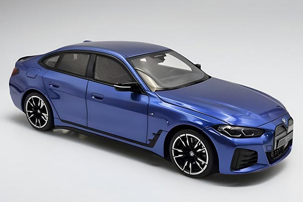 2022 BMW i4 M50 M Sport Resin Model 1:18 Scale Blue