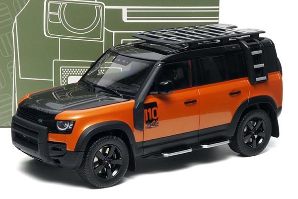 2020 Land Rover Defender 110 SUV Diecast Model 1:18 Scale Orange