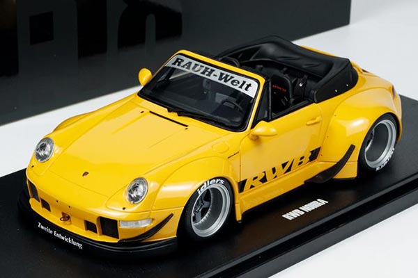 2023 Porsche 911 RWB Nohra Bodykit Resin Model 1:18 Scale Yellow