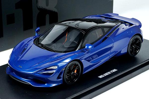 2023 McLaren 750S Coupe Resin Model 1:18 Scale Blue