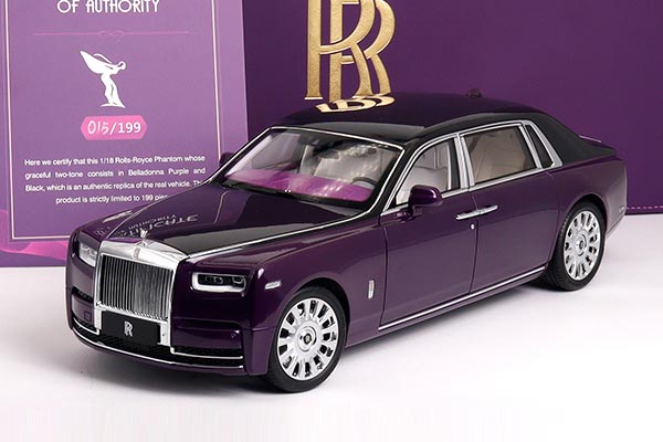 2017 Rolls-Royce Phantom VIII Diecast Model 1:18 Black-Purple