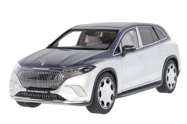 Mercedes-Maybach EQS SUV Diecast Model 1:18 Scale Blue-Silver