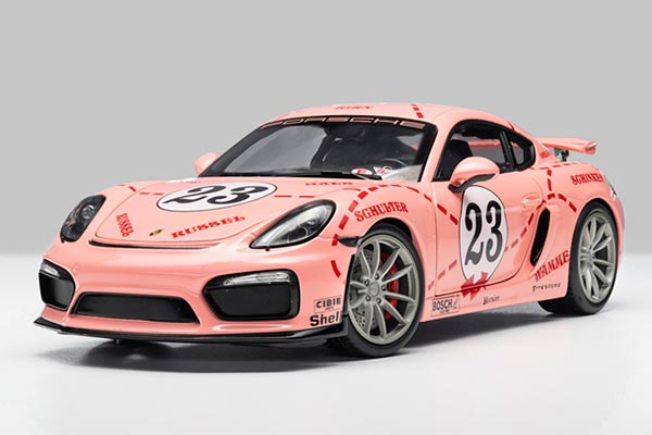 Porsche Cayman GT4 Diecast Car Model 1:18 Scale Pink